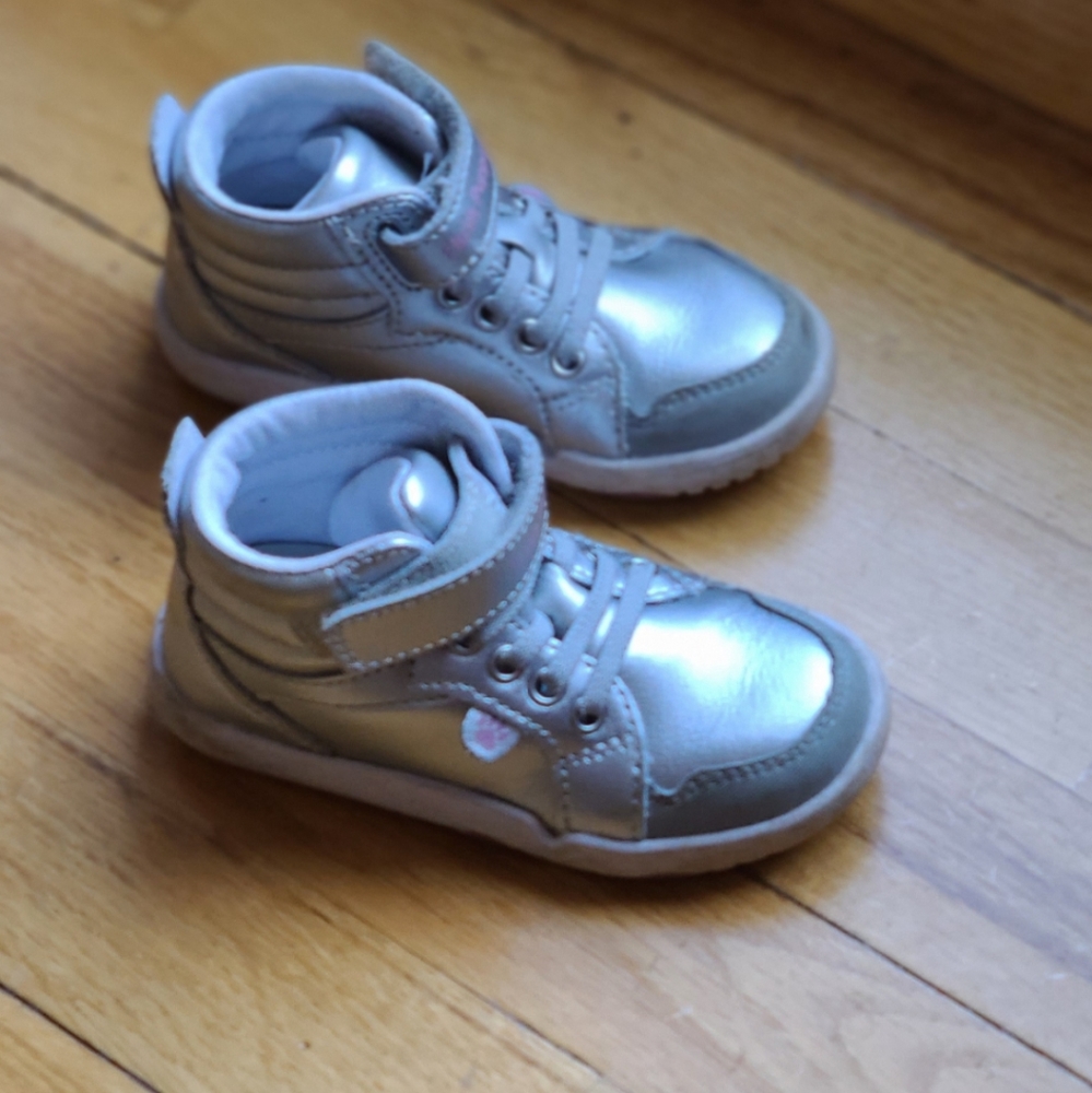 Silver Hush Puppies baby sneakers